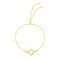 14k Yellow Gold Adjustable Open Quatrefoil Bracelet